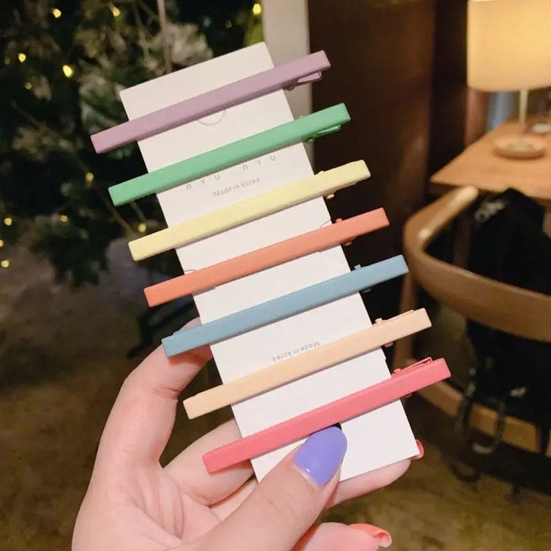 Set Of 7 Colorful Hair Clips, Kid Cute Colorful Hairpin, Droplets Children Hairs BB Clip Hairpin, Cute Women's Frosted Hair Clip, Hollow Geometric Fluffy Hair Clip Set Of 7 Colorful Hair Clips, Kid Cute Colorful Hairpin, Droplets Children Hairs BB Clip Hairpin, Cute Women's Frosted Hair Clip, Hollow Geometric Fluffy Hair Clip
